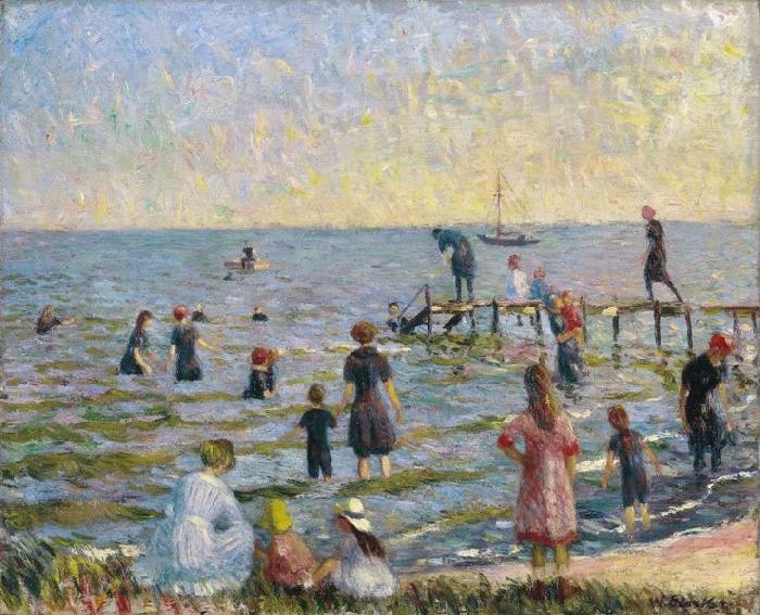William Glackens Bathing at Bellport, Long Island china oil painting image